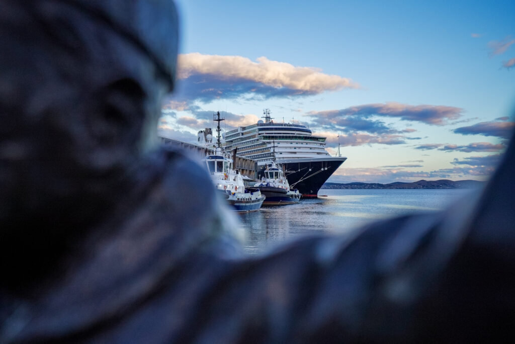Noordam docked in Hobart.