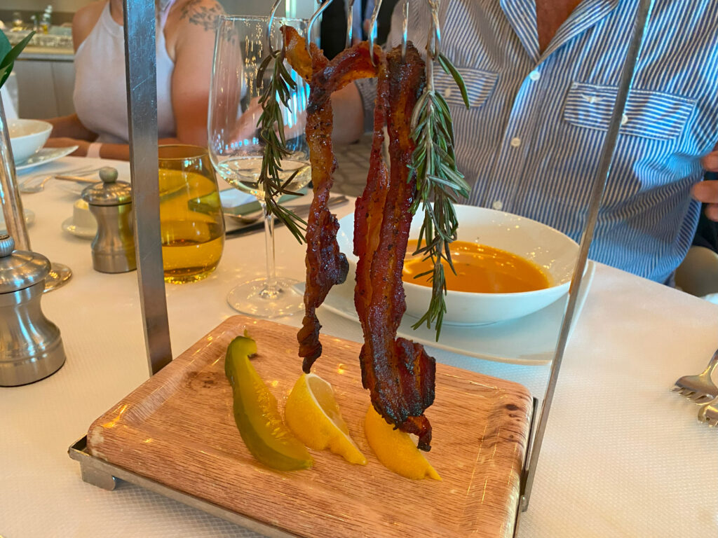 Clothesline bacon on board the Noordam