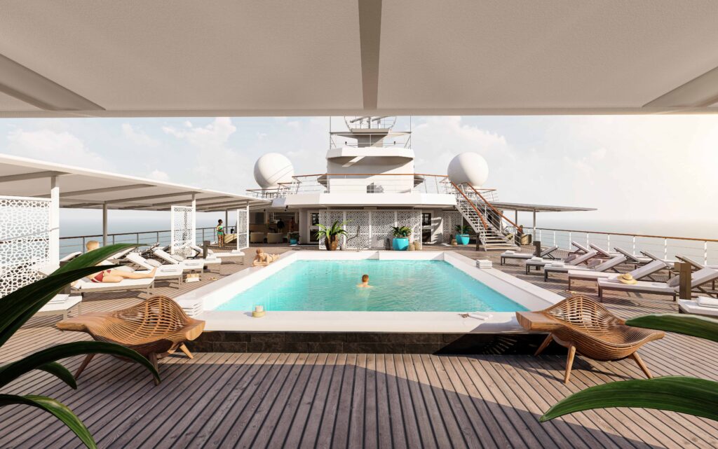 Deck on m/s Paul Gauguin